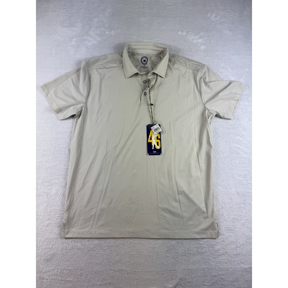V46 Performance Golf Polo Shirt Tan Lightweight New Size‎ Medium